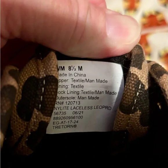 Tretorn women’s laceless leopard sneakers size 8.5 - Picture 6 of 8